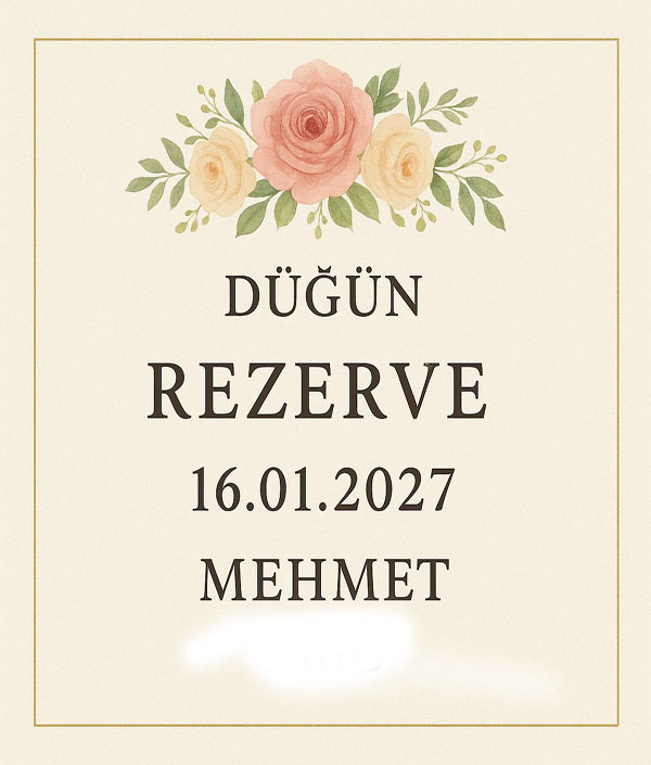 Dügün Rezervasionu